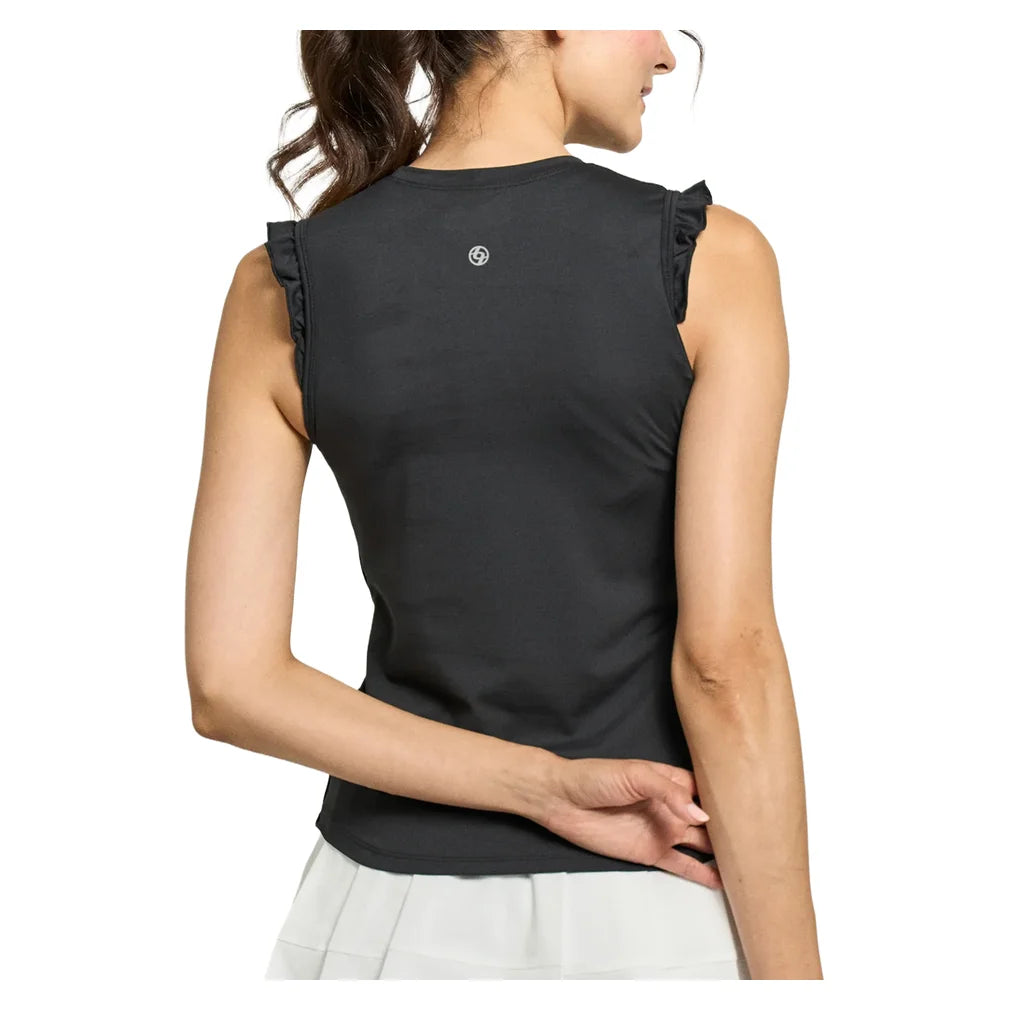Women's Flight Tank Black, Lija, Pickleball Express, 26A-1006F26-1
