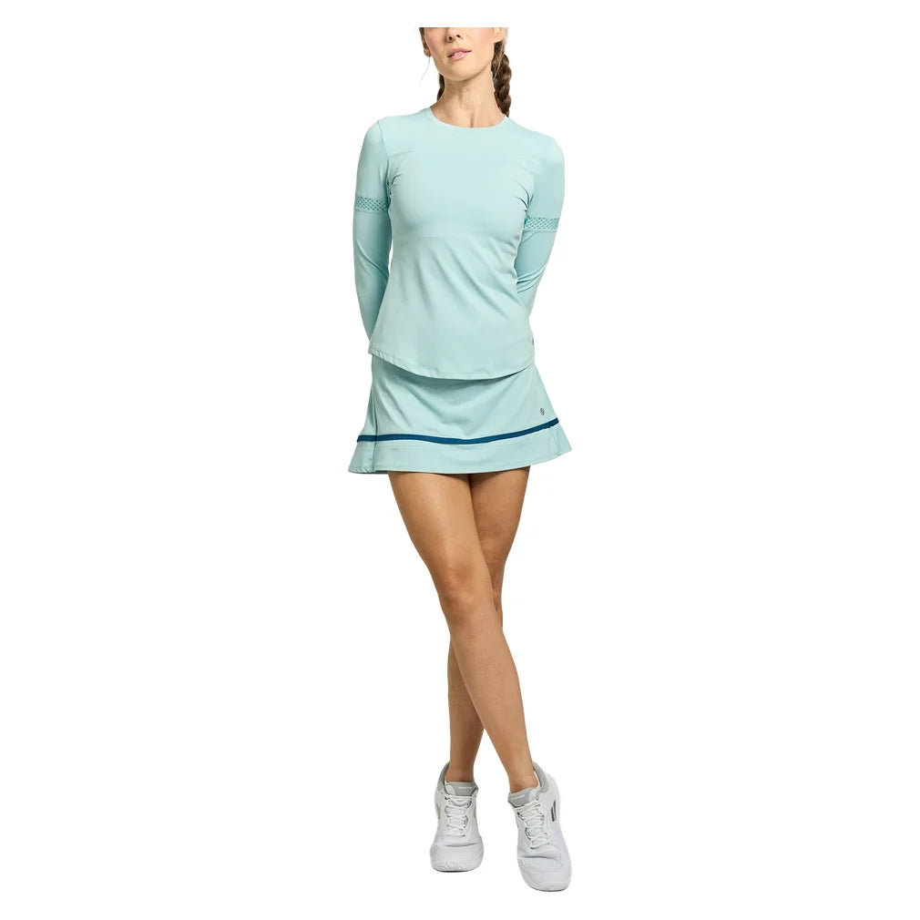 Women's Pacer Long Sleeve Top Smoky Blue, Lija, Pickleball Express, 26A-1587F26-2
