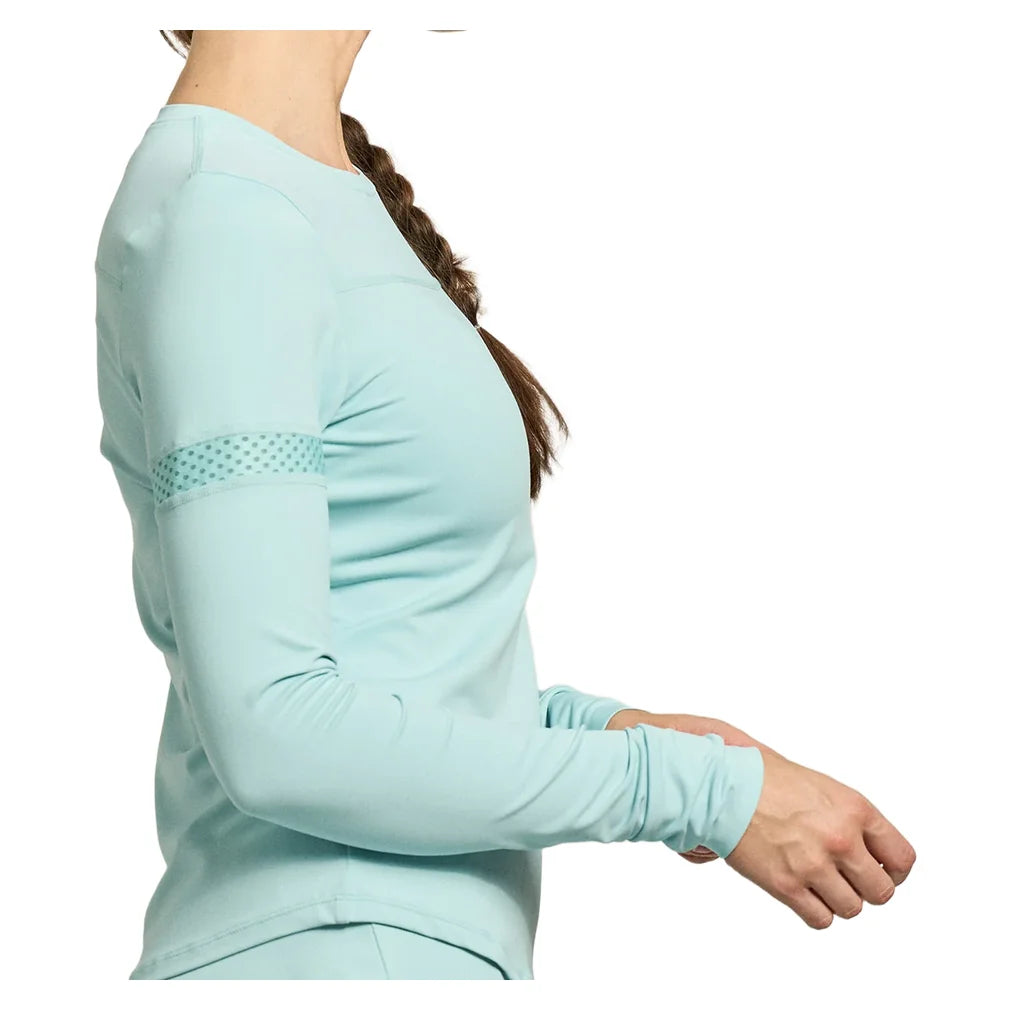 Women's Pacer Long Sleeve Top Smoky Blue, Lija, Pickleball Express, 26A-1587F26-3