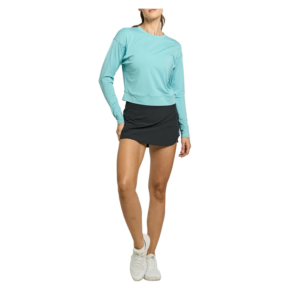 Women's Rally Long Sleeve Top Moonstone, Lija, Pickleball Express, 26A-1985F26-2