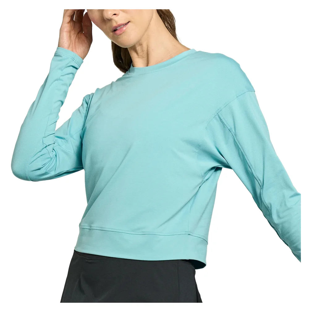 Women's Rally Long Sleeve Top Moonstone, Lija, Moonstone, Pickleball Express, 26A-1985F26-MOONSTONE-1