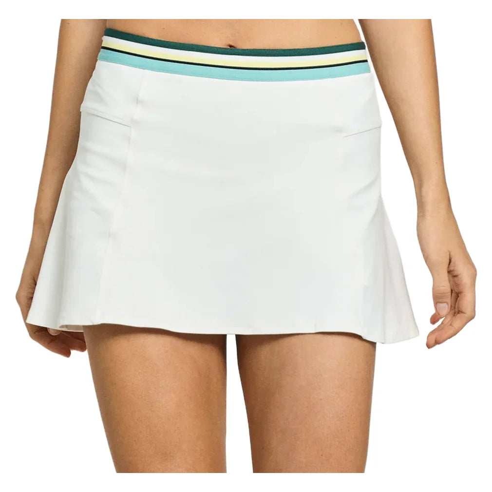 Women's Step 13 Inch Skort White and Pine Green Multi, Lija, White/Pine Green Multi, Pickleball Express, 26A-4722DSF26-WHITE-PINE-GREEN-MULTI-1