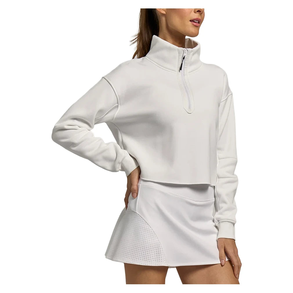 Women's Zip It Up Court Pullover White