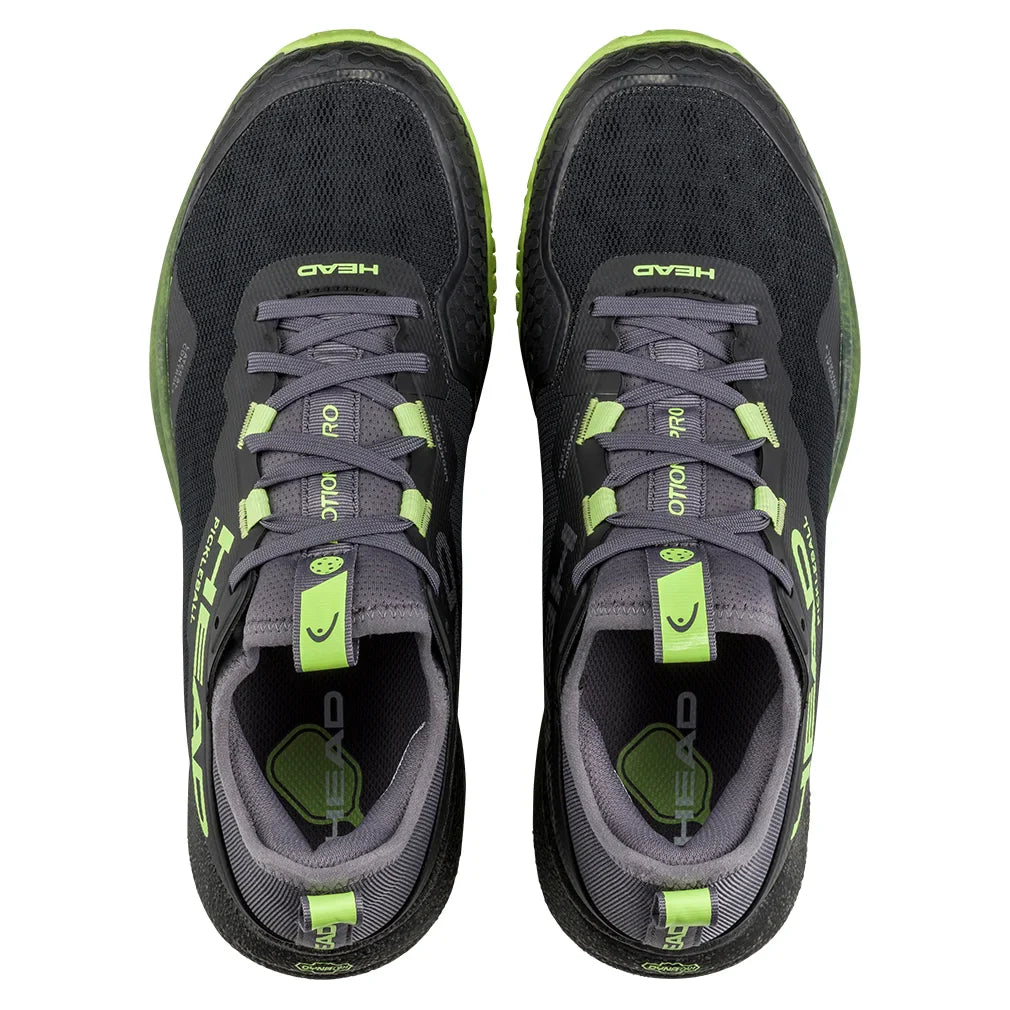 Men's Motion Pro Pickleball Shoes Black and Lime