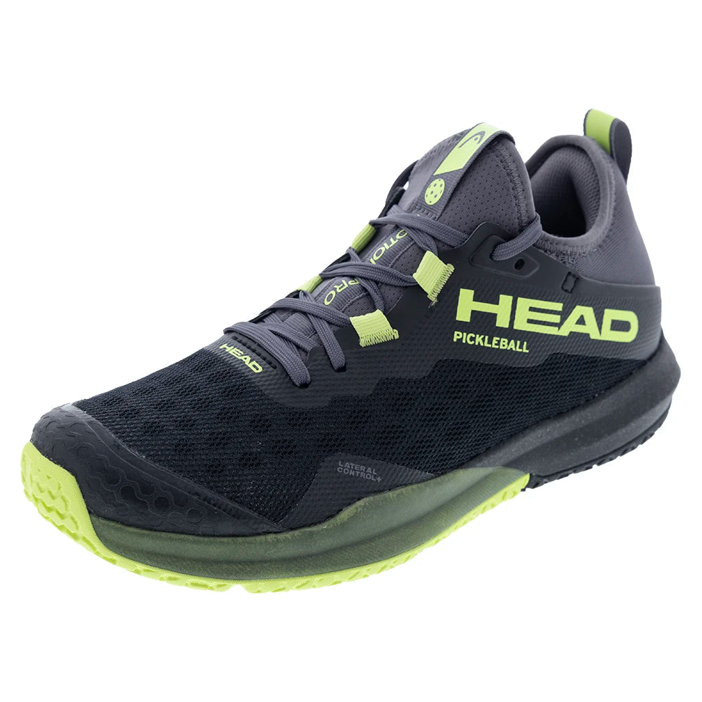 Men's Motion Pro Pickleball Shoes Black and Lime