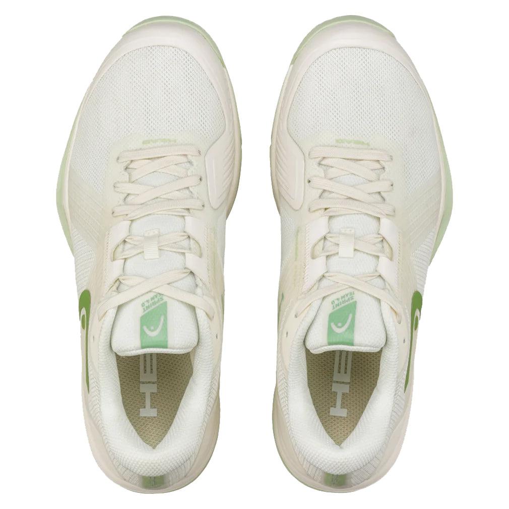 Women's Sprint Team 4.0 Court Shoes Chalk White and Light Green