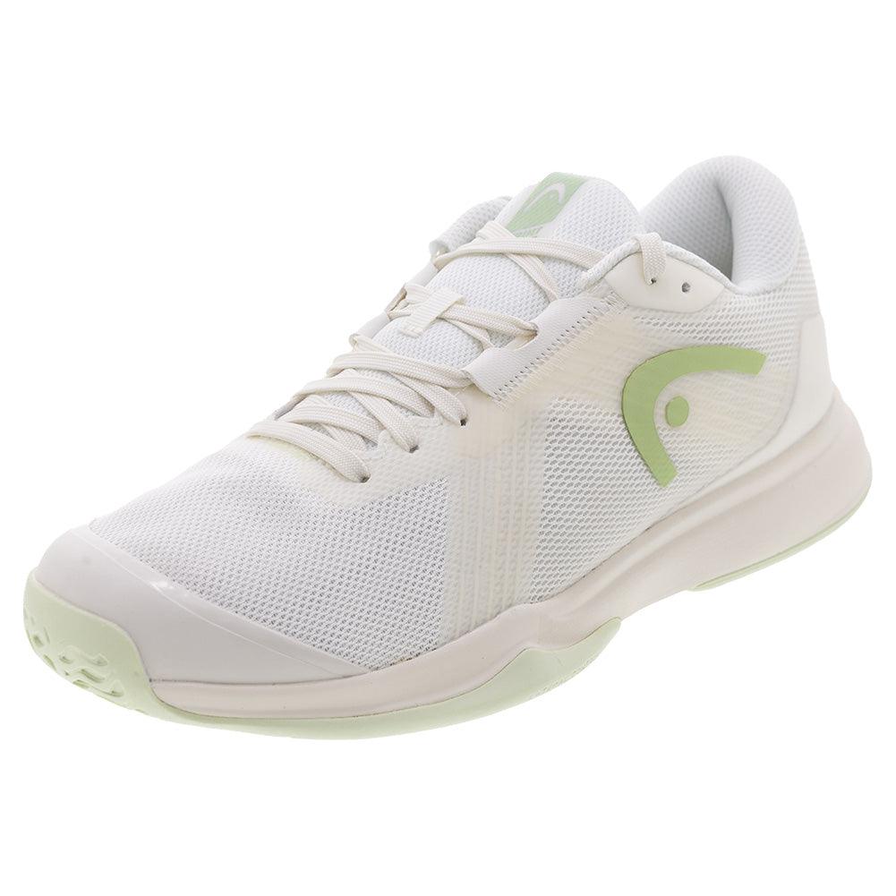 Women's Sprint Team 4.0 Court Shoes Chalk White and Light Green