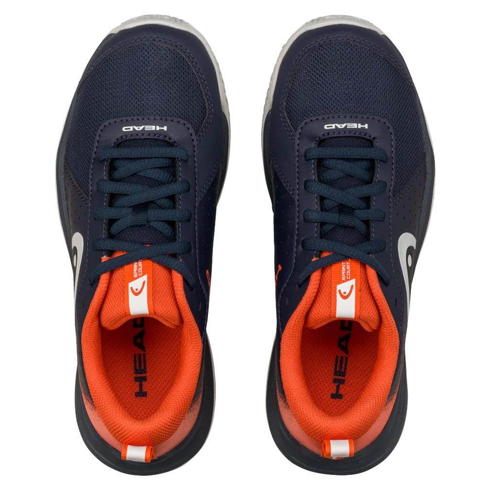 Juniors Sprint Court 4.0 Court Shoes Dark Blue and Red
