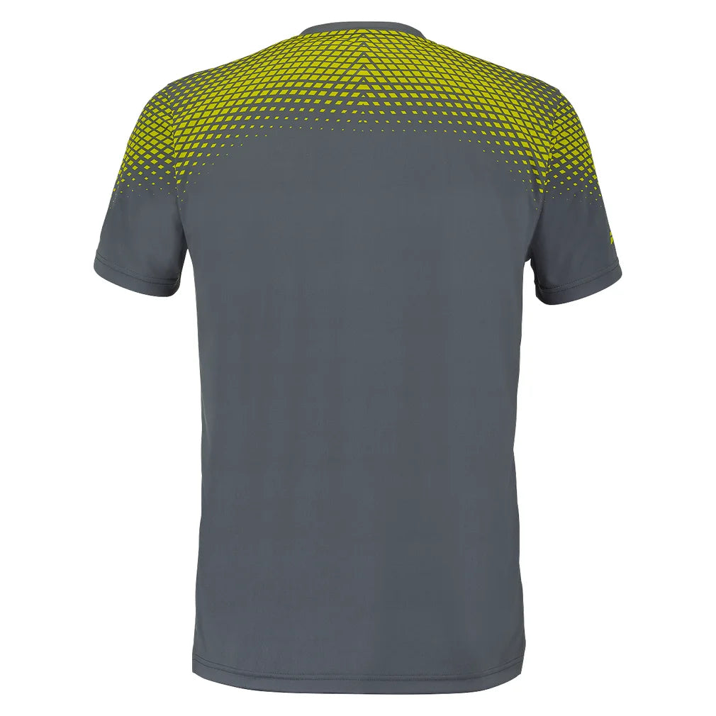 Men's Aero Crew Neck Tee Grey and Aero, Babolat, Pickleball Express, 2MS26011W-3027-2