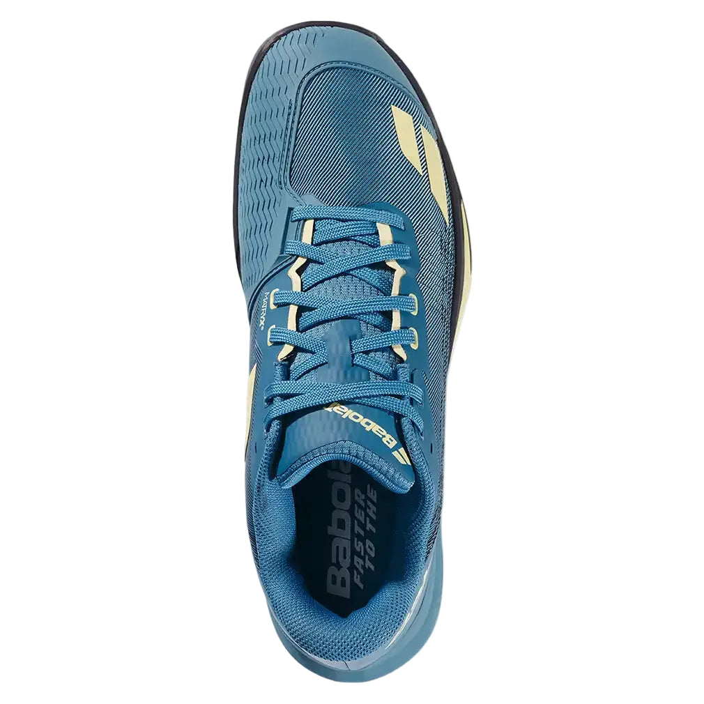 Men's Jet Mach 4 All Court Shoes Blue and Lime Yellow