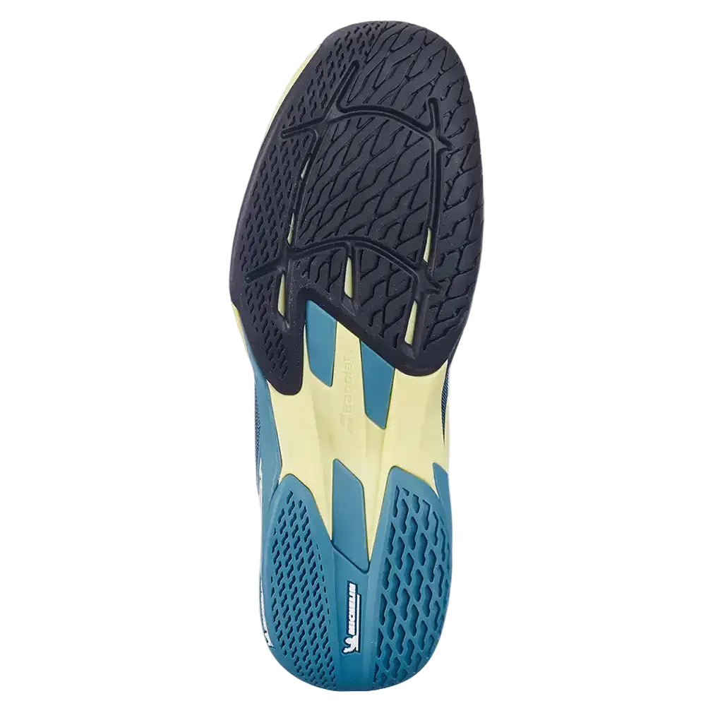 Men's Jet Mach 4 All Court Shoes Blue and Lime Yellow