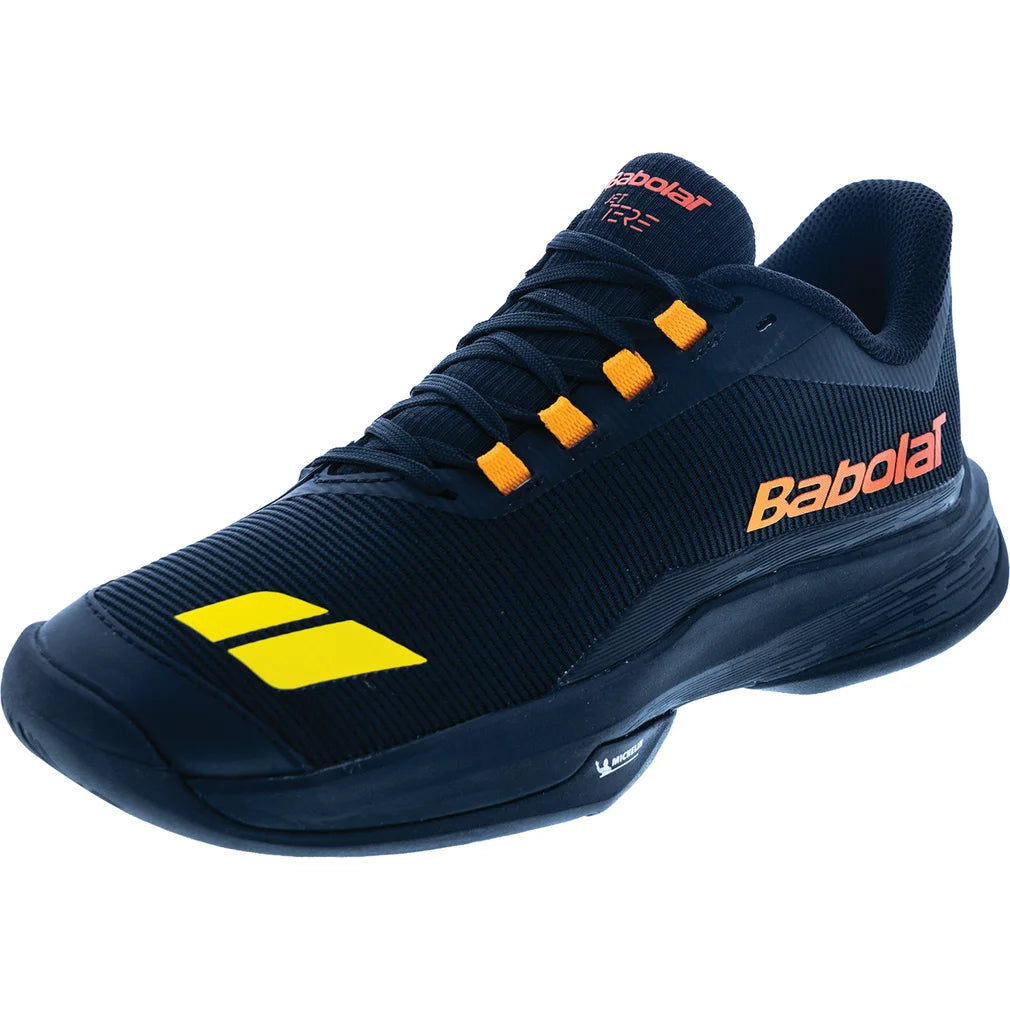 Men's Jet Tere 2 All Court Tennis Shoes Black and Sunset, Babolat, Black/Sunset, Pickleball Express, 30F26649C-2054F26-BLACK-SUNSET-2