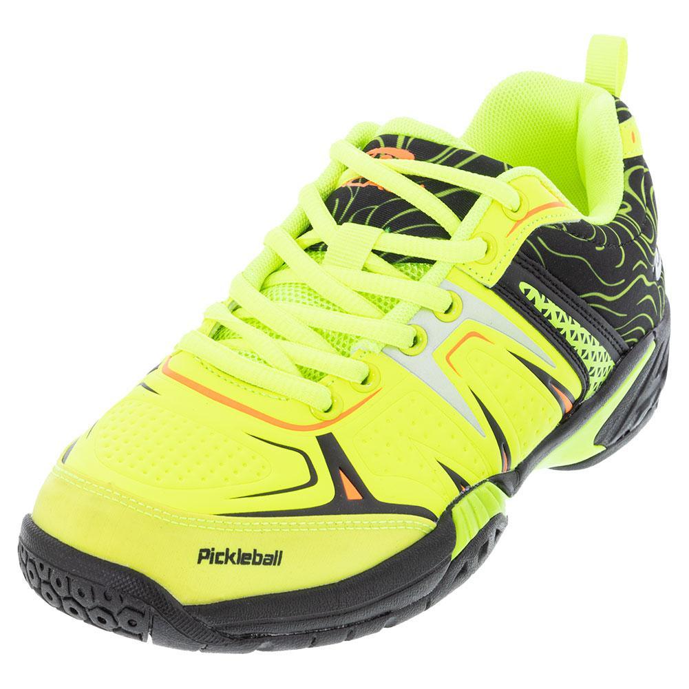 Unisex DinkShot Pickleball Court Shoes Lime and Black