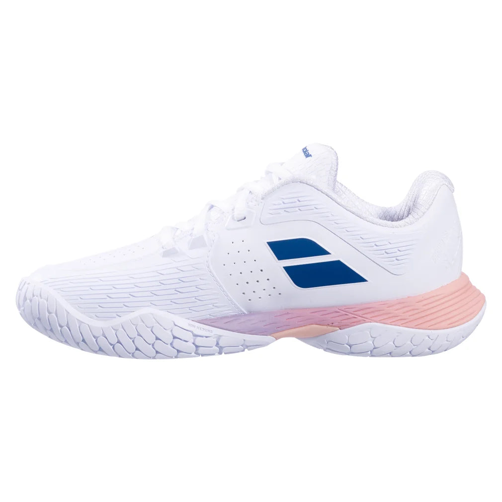 Women's Propulse Storm All Court Tennis Shoes White and Sunset, Babolat, Pickleball Express, 31F26447B-1120F26-2