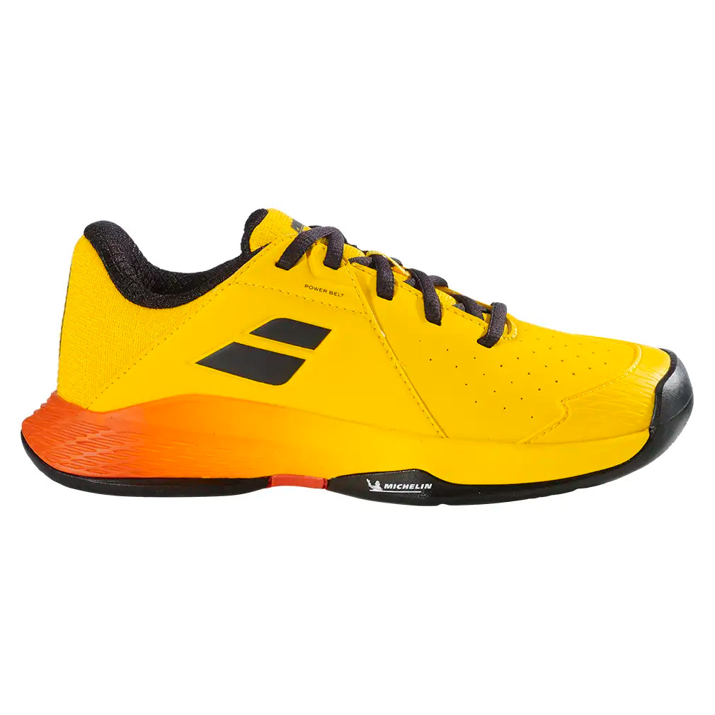 Juniors Propulse All Court Shoes Yellow and Sunset