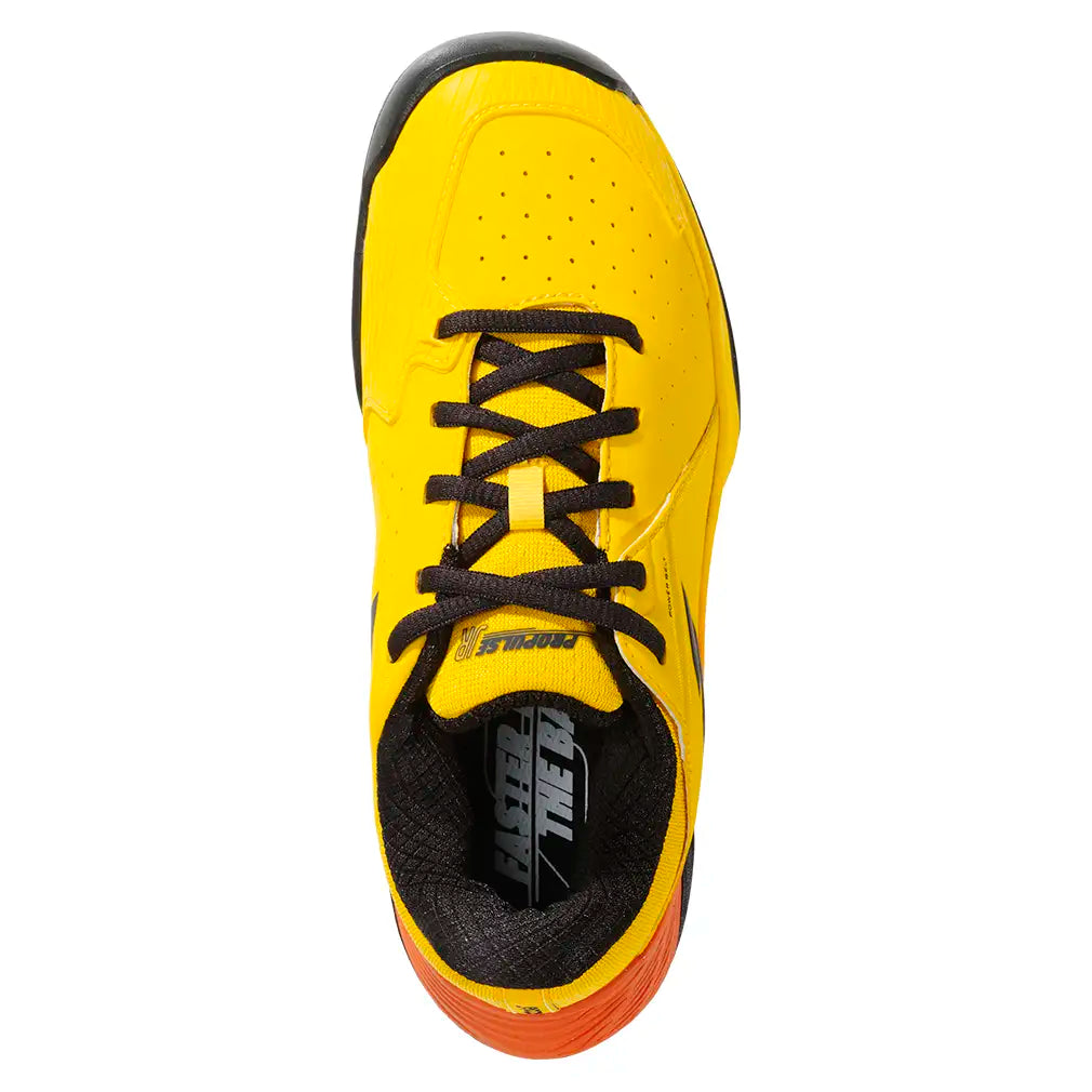 Juniors Propulse All Court Shoes Yellow and Sunset