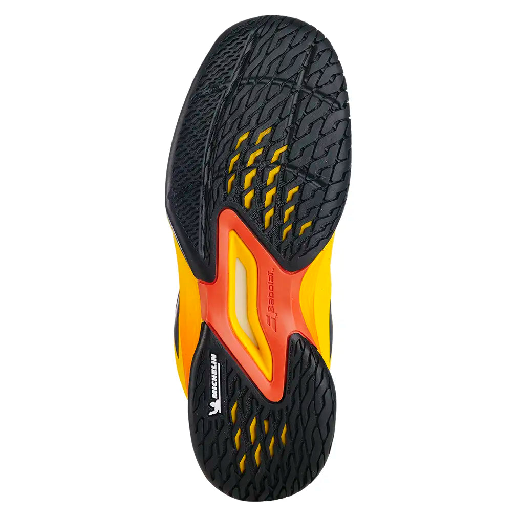 Juniors Propulse All Court Shoes Yellow and Sunset