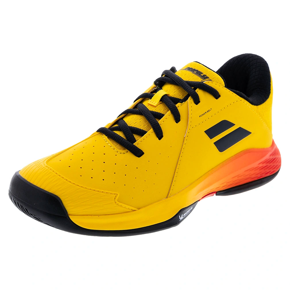 Juniors Propulse All Court Shoes Yellow and Sunset