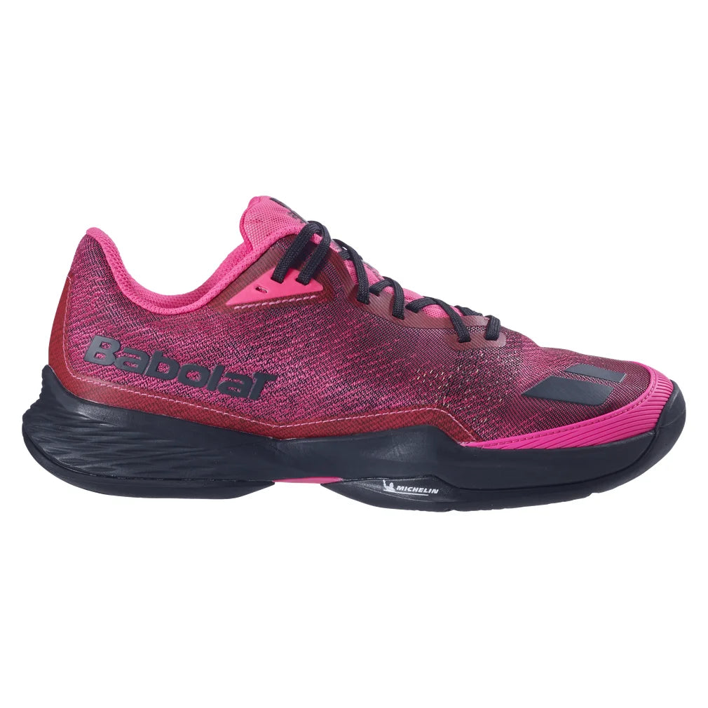 Men's Jet Mach Pickleball Shoes Fluo Pink and Black, Babolat, Pickleball Express, 3A0F26B932-5086F26-1