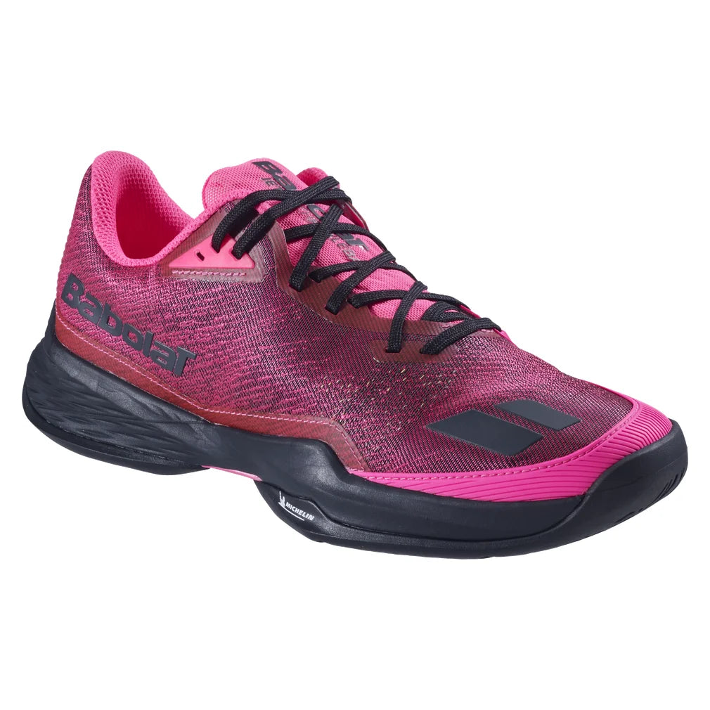 Men's Jet Mach Pickleball Shoes Fluo Pink and Black, Babolat, Fluo Pink/Black, Pickleball Express, 3A0F26B932-5086F26-FLUO-PINK-BLACK-1