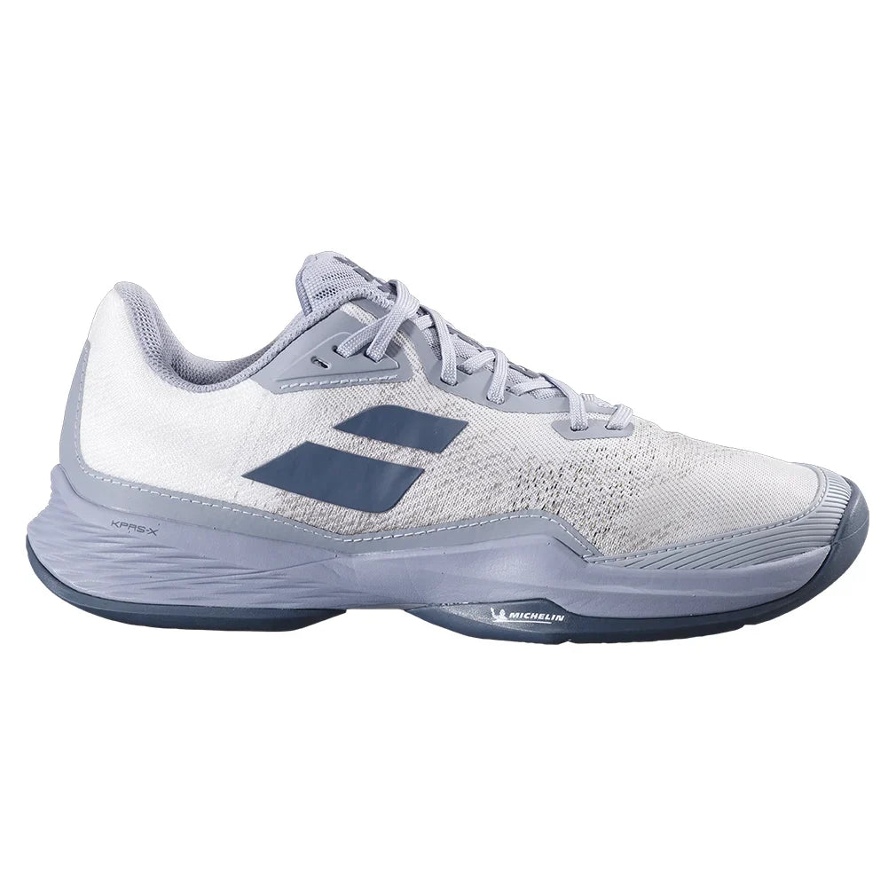 Men's Jet Mach 3 Court Shoes White and Dark Grey