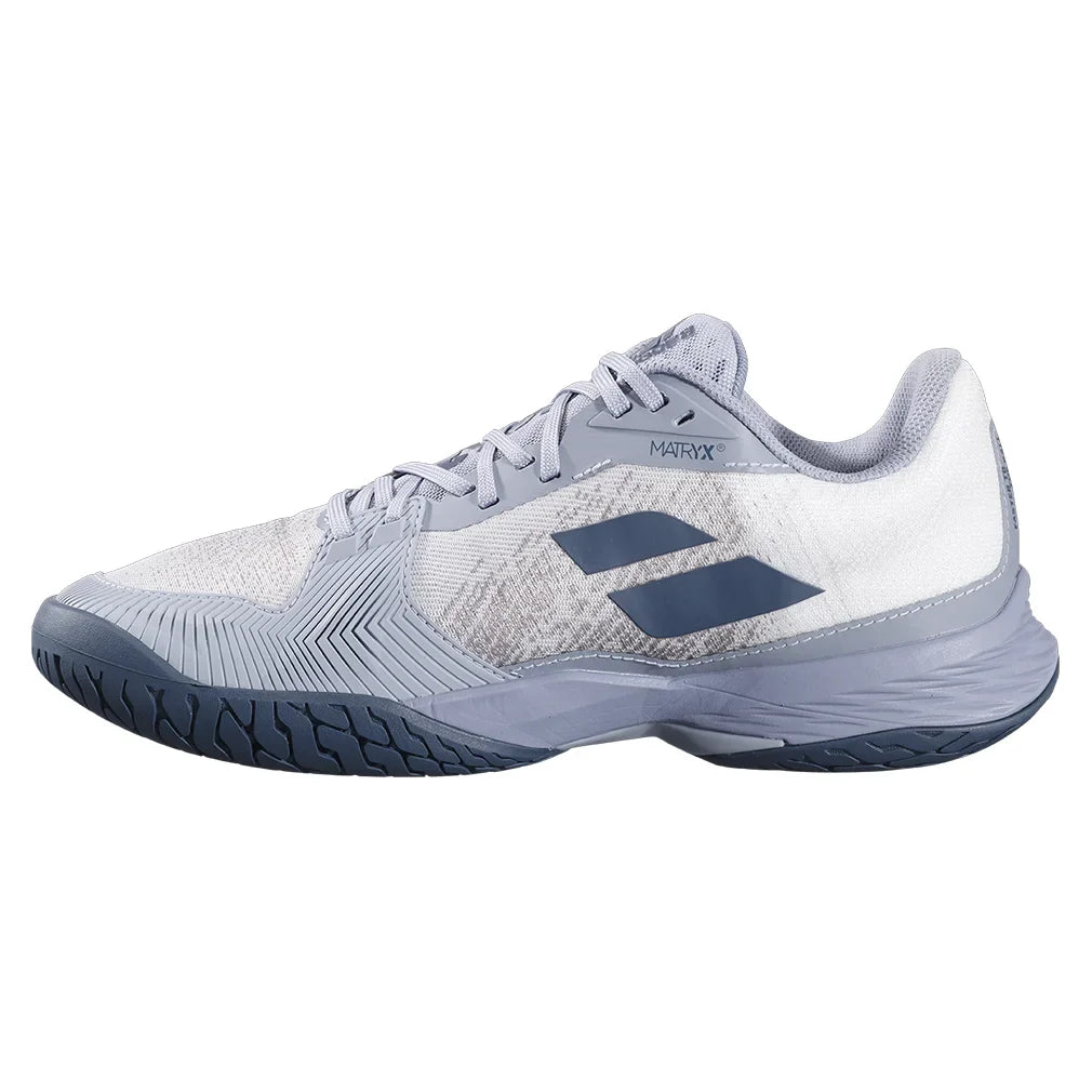 Men's Jet Mach 3 Court Shoes White and Dark Grey