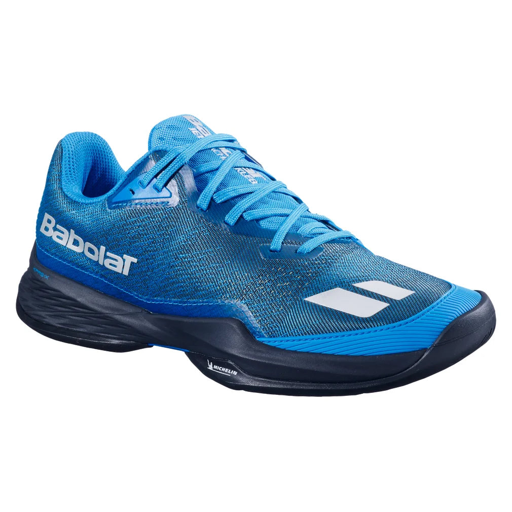Men's Jet Mach Pickleball Shoes, Babolat, Blue/Black, Pickleball Express, 3A0S26B932-4113-BLUE-BLACK-1
