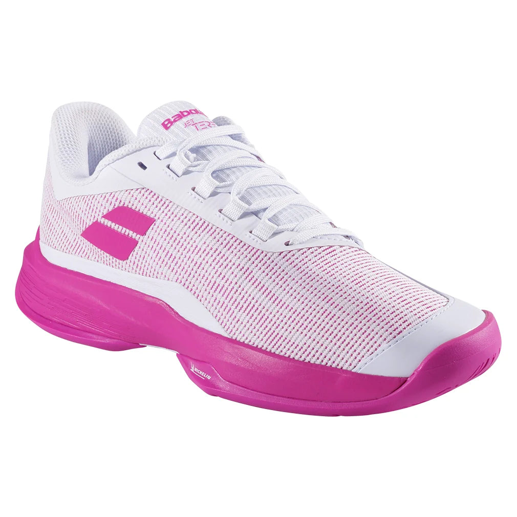 Womens Jet Tere 2 All Court Shoes White and Fandango Pink