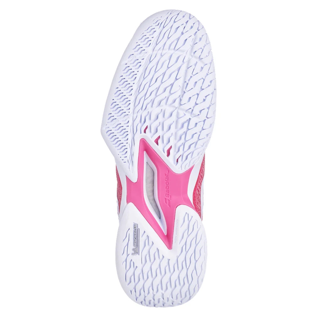 Women's Jet Mach Pickleball Shoes Fluo Pink and White, Babolat, Pickleball Express, 3A1F26B933-5087F26-4
