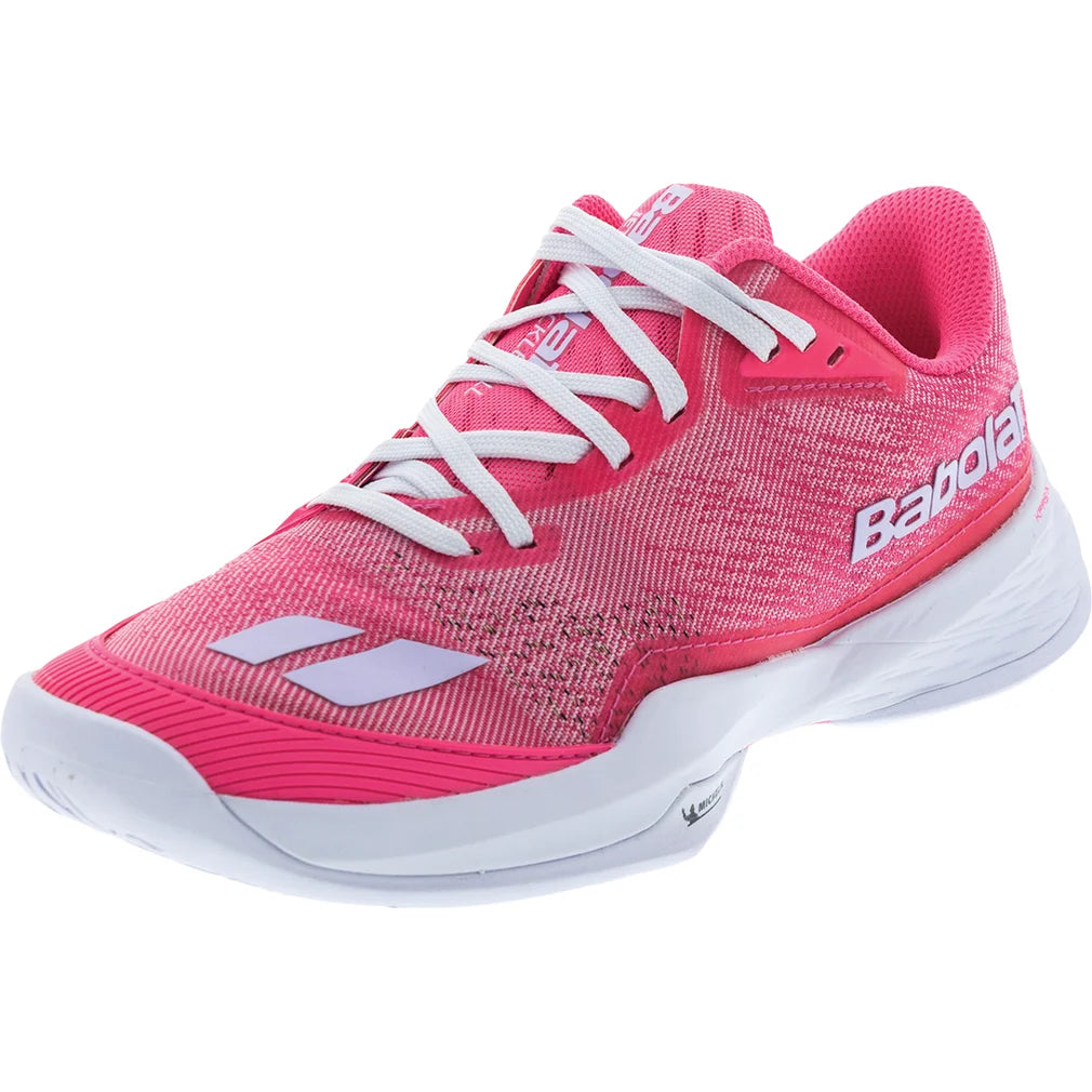 Women's Jet Mach Pickleball Shoes Fluo Pink and White, Babolat, Fluo Pink/White, Pickleball Express, 3A1F26B933-5087F26-FLUO-PINK-WHITE-3