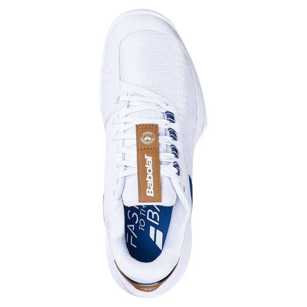 Women's Jet Tere 2 Wimbledon Court Shoes White and Blue Navy