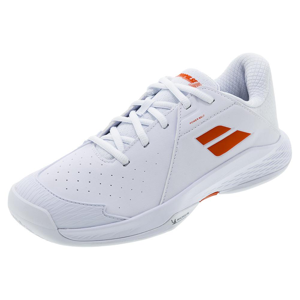 Juniors' Propulse 3 Court Shoes White and Coral