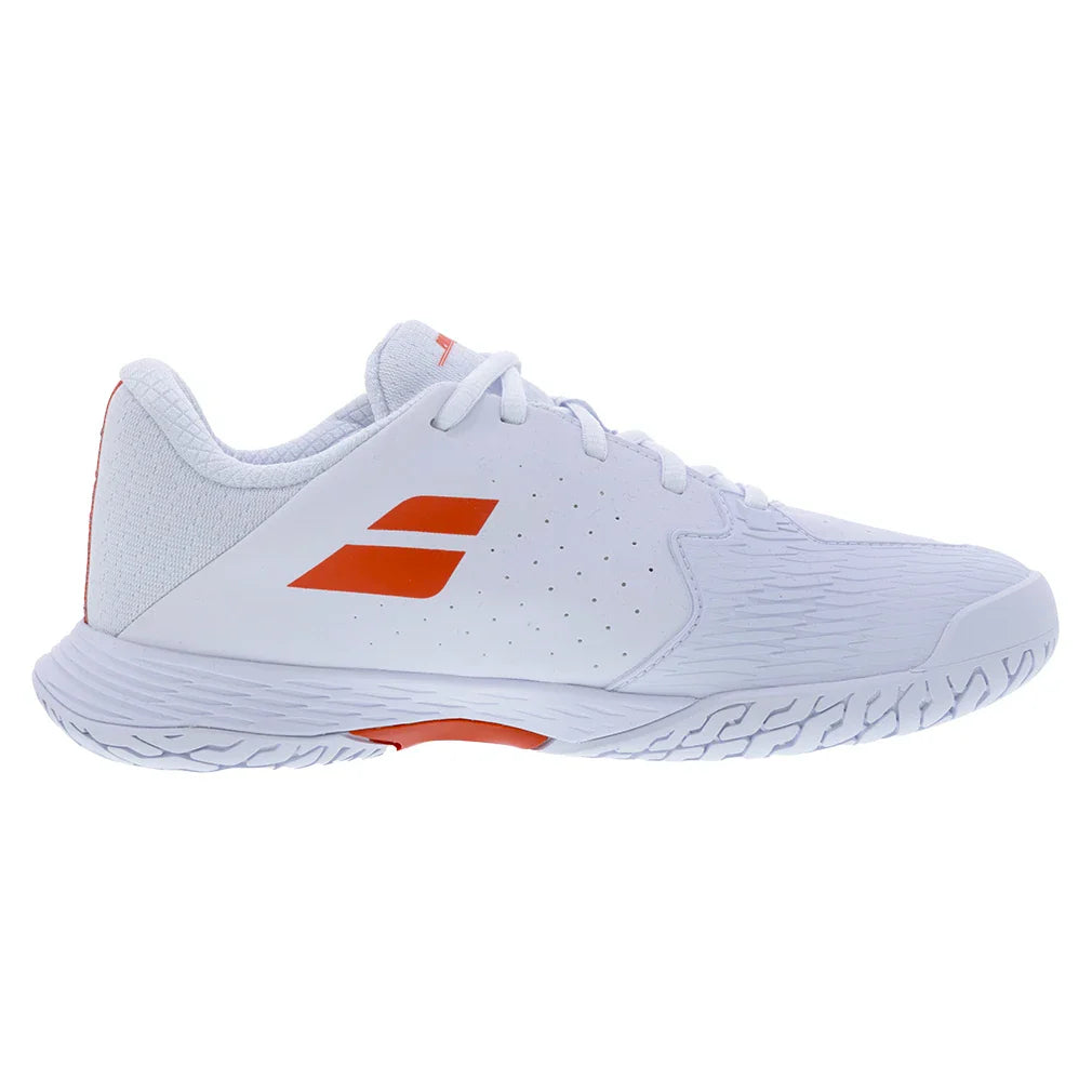 Juniors' Propulse 3 Court Shoes White and Coral