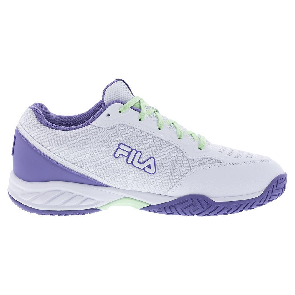 Juniors' Axilus 3 Court Shoes White and Patina Green