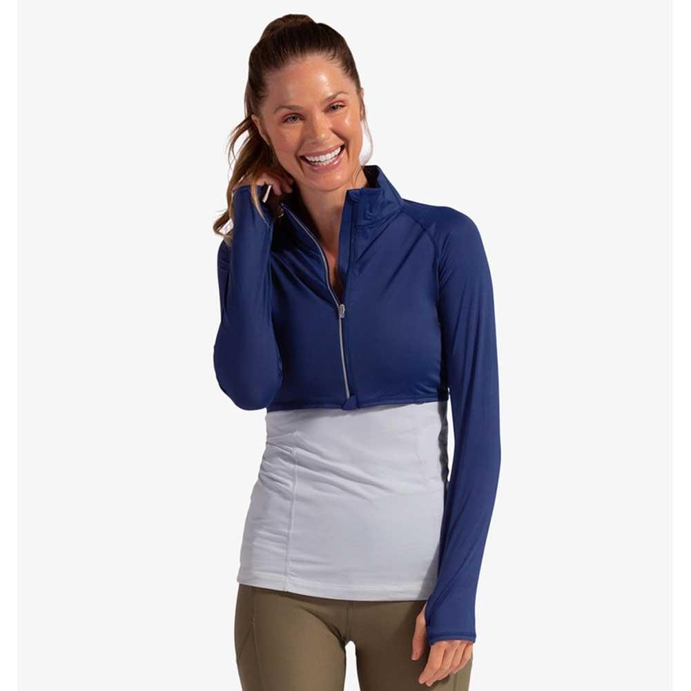 Women's Full Zip Crop Top