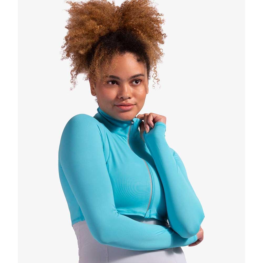 Women's Full Zip Crop Top