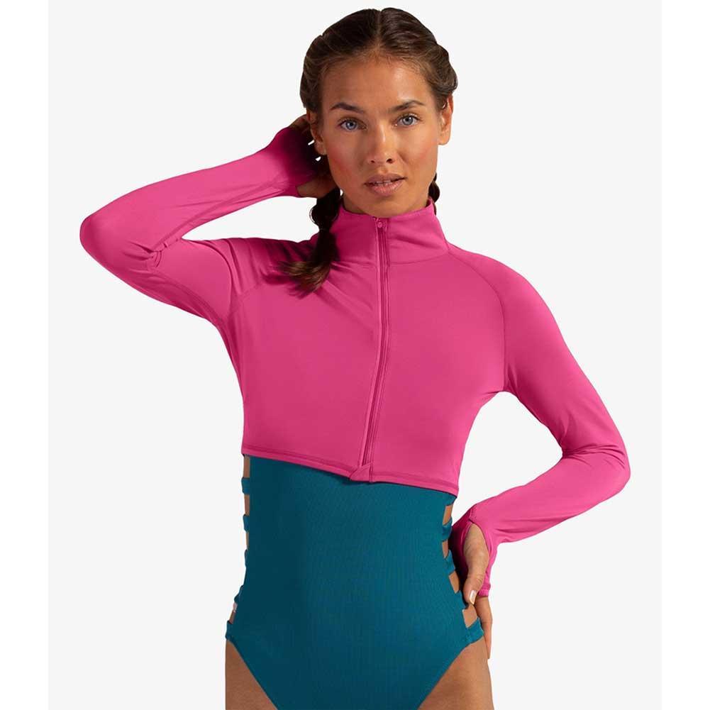 Women's Full Zip Crop Top