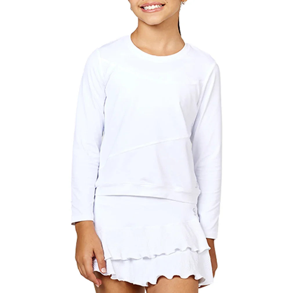 Girls' Tennis Pullover White