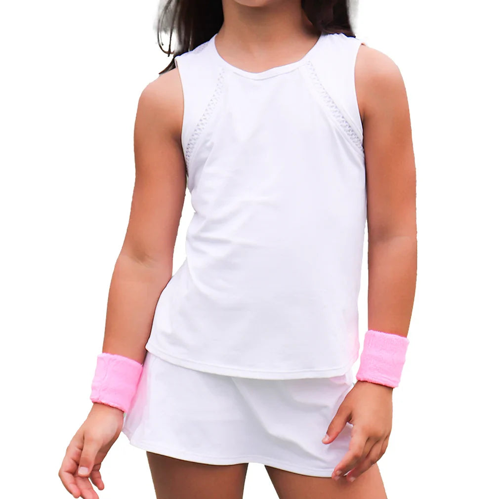 Girls Tennis Tank White