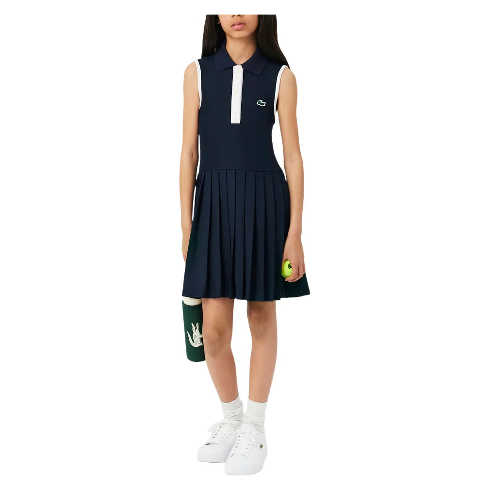 Girls' Sport Pique Dress, Lacoste, Pickleball Express, 447898-F26-3