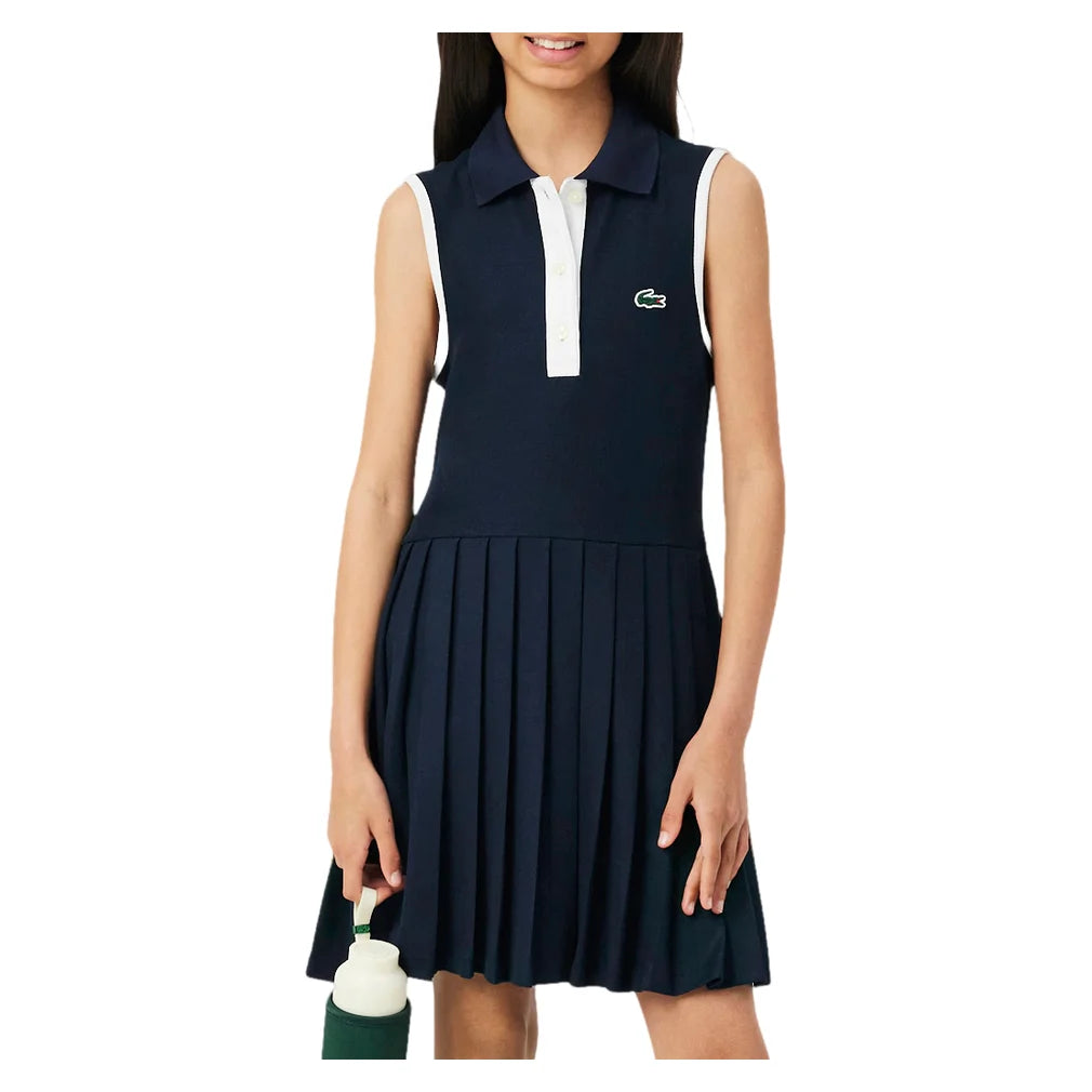 Girls' Sport Pique Dress, Lacoste, Pickleball Express, 447898-F26-4