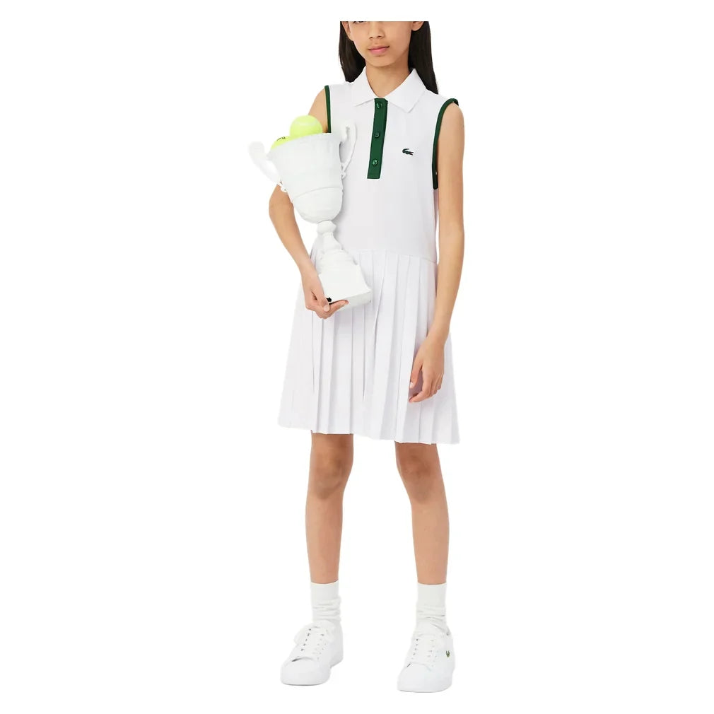 Girls' Sport Pique Tennis Dress, Lacoste, Tennis Express, 447898-F26-6