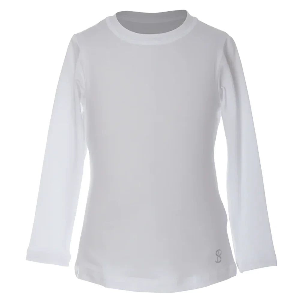 Girls' UV Colors Long Sleeve Top White