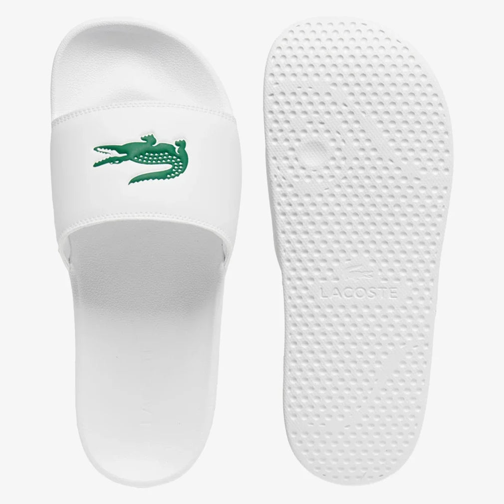 Men's Serve Slide 0.0 White and Green,Footwear,Lacoste,,,Tennis Express,49CMA0041-082F26-1