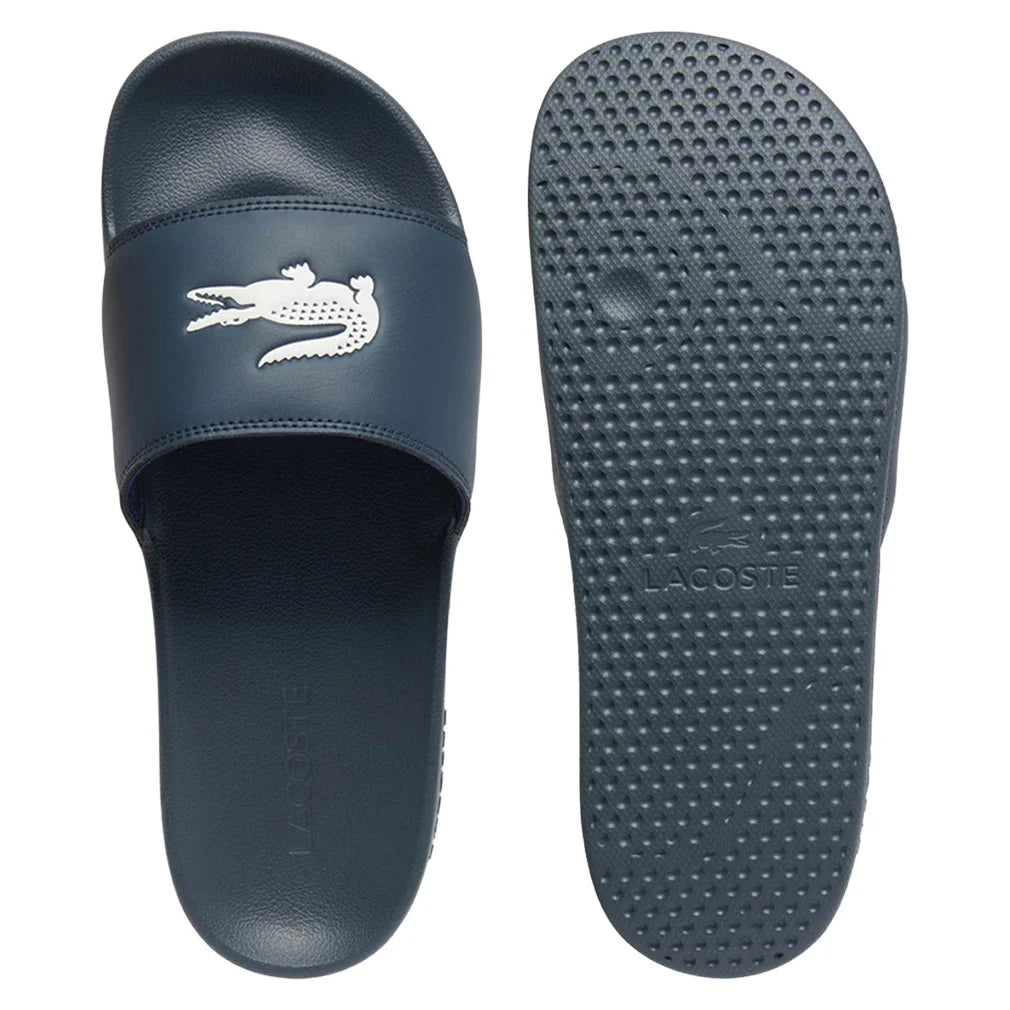 Men's Serve Slide 0.0 Navy and White-Footwear-Lacoste-49CMA0041-092-2-Tennis Express