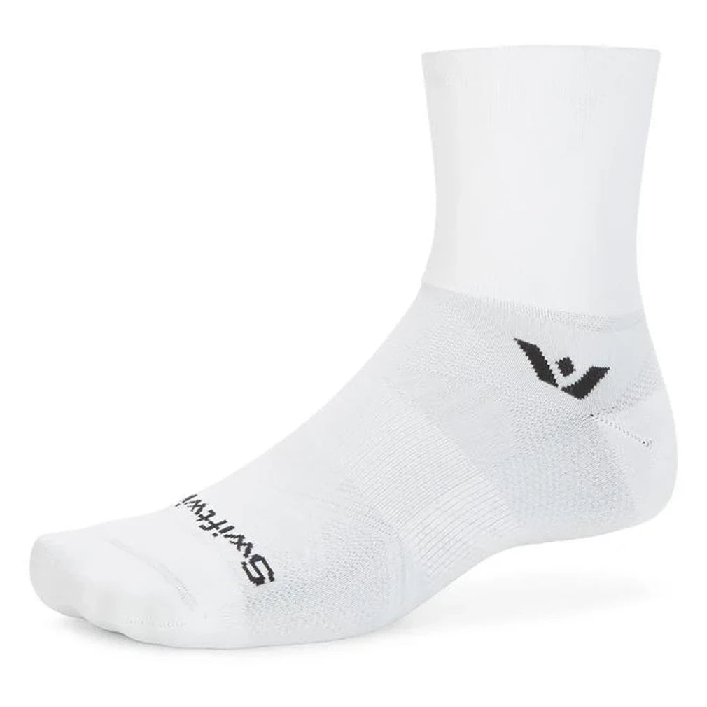 Aspire Quarter Crew High Socks White