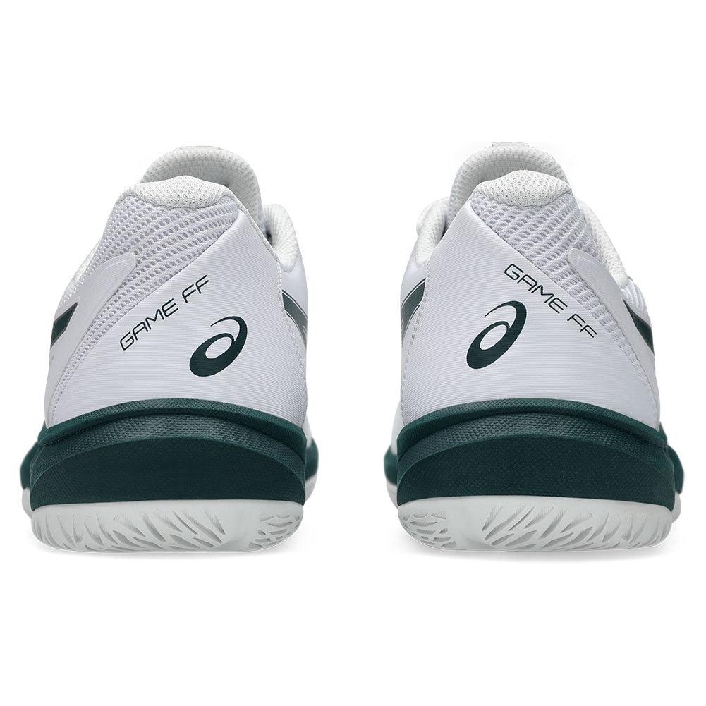 Men's Game FF Court Shoes White and Saxon Green