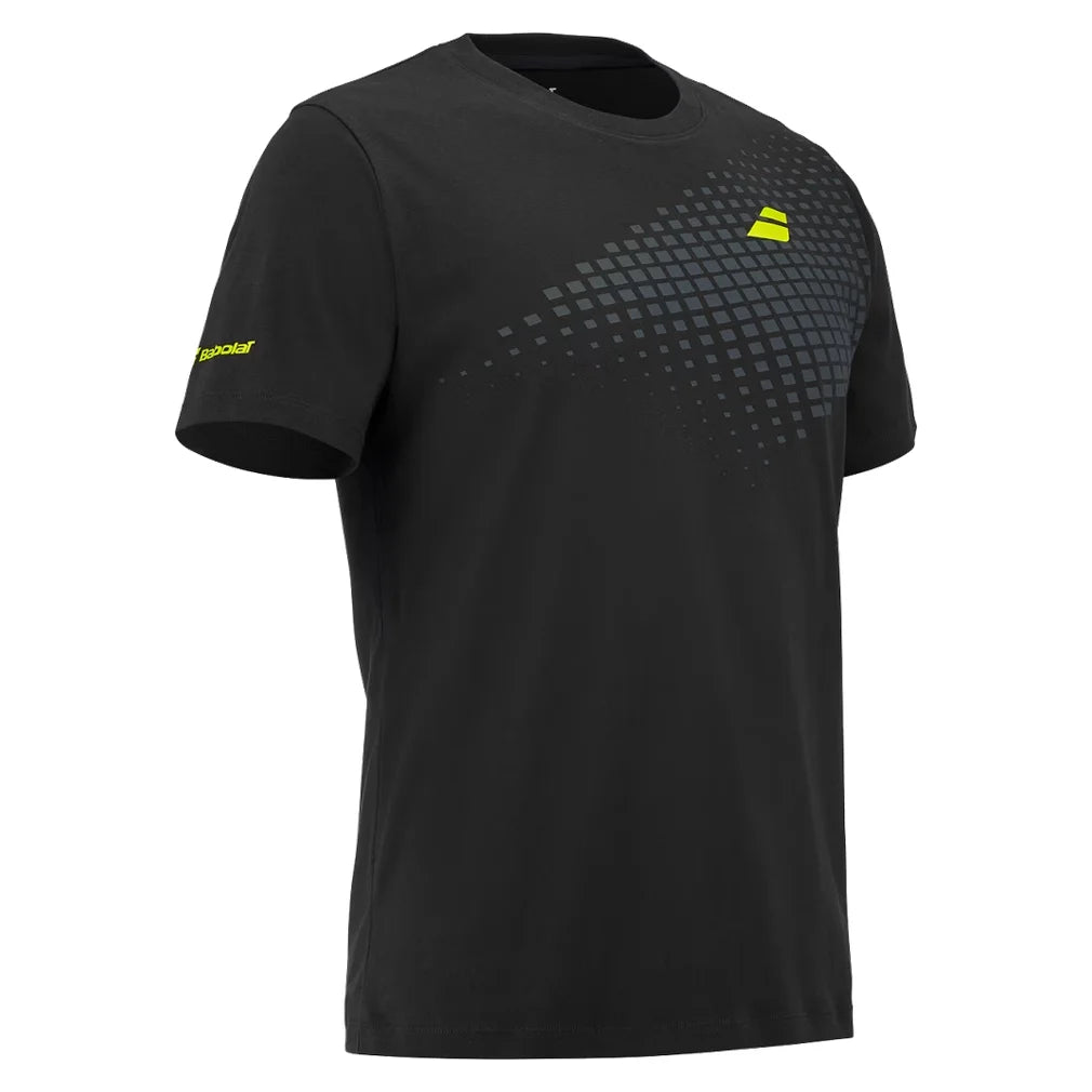 Men's Aero Cotton Tee Black, Babolat, Pickleball Express, 4US26441W-2000-2