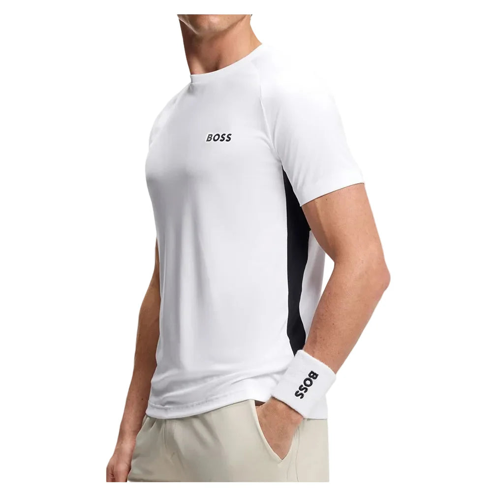 Men's TOC Spin CB Tennis Tee-Apparel-Hugo Boss-50554544-100-5-Tennis Express