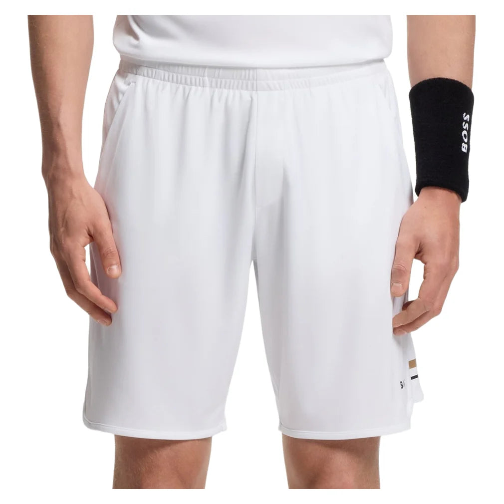 Men's TOC Game 9 inch Jersey Shorts White, Hugo Boss, Pickleball Express, 50563340-100F26-1